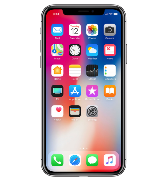 Apple iPhone X 64GB NFC LTE Phablets (Argent) (Argent)