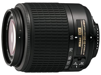 Nikon 55 - 200 mm / F 4,0 - 5,6 AF-S DX ED Objectifs (Noir)