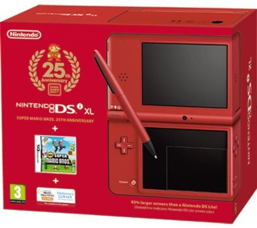 Nintendo DSI XL/LL + 25TH Anniversary NEW Super Mario Bros. Consoles de jeu (Rouge)