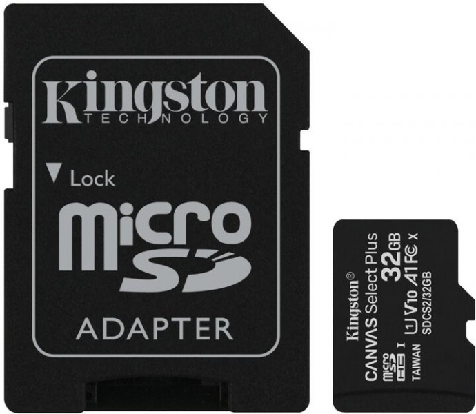 MicroSD 32 GB + adaptateur Classe 10